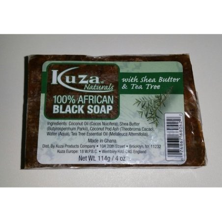 100% African Black Soap with Shea Butter and Tea Tree Oil