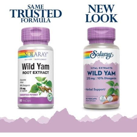 Solaray Guaranteed Potency Wild Yam Root Extract Veg Cap 60ct