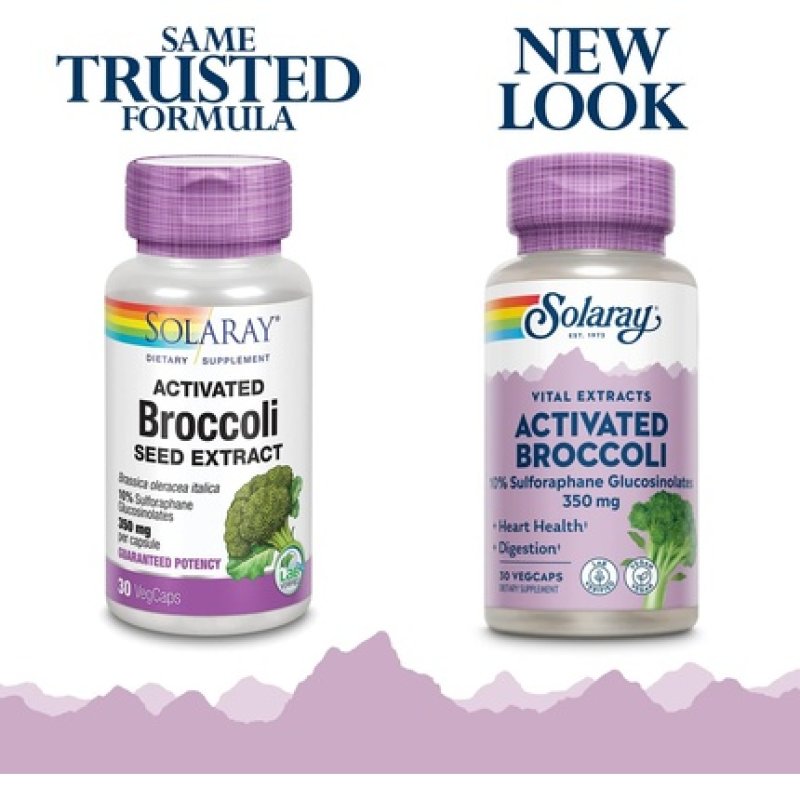 Solaray Activated Broccoli Seed Extract 350mg