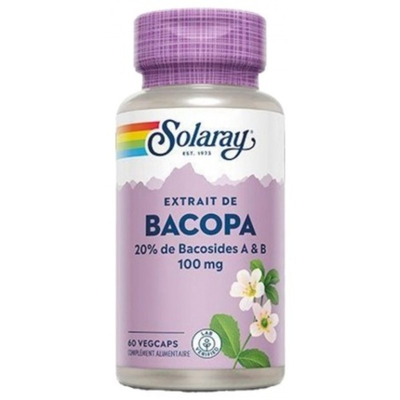 Solaray Bacopa 60 Plant Capsules Dietary Supplement