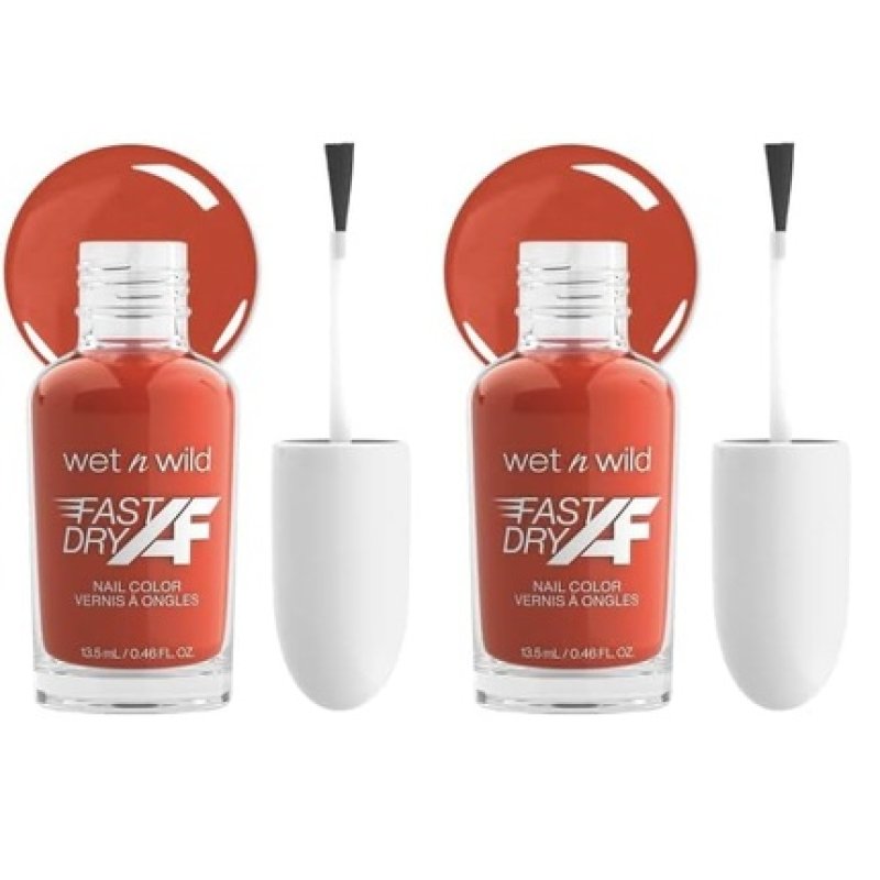Wet N Wild Fast Dry Nail Polish Color Orange-Red Toasted
