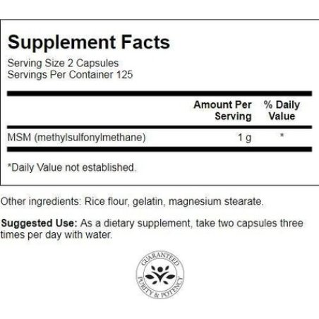 Swanson MSM 500mg 250 Capsules