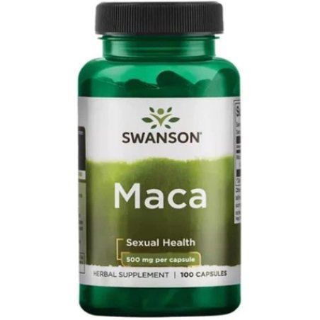 Swanson Maca 500mg High Potency Maca Root Extract Peru Ginseng Lepidium Meyenii Walp 100 Capsules