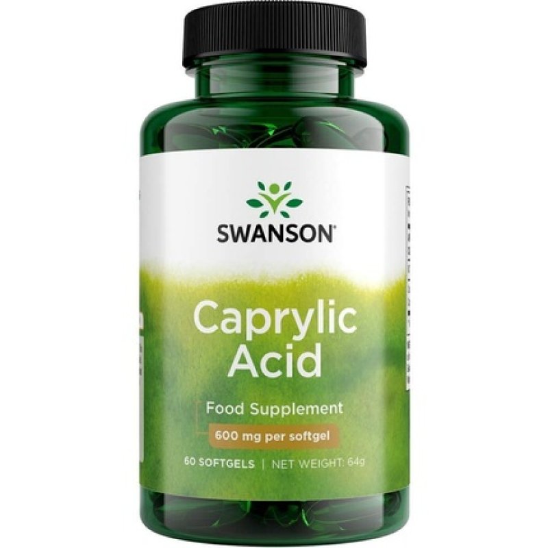 Swanson Ultra Caprylic Acid 600mg 60 Softgels