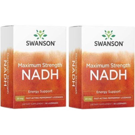 Swanson Maximum Strength NADH Fast-Acting Peppermint Lozenges to Promote Brain Health