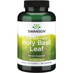 Swanson Holy Basil Leaf Stress Support and Emotional Well-Being Supplement 120 Capsules 800mg