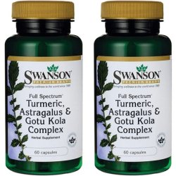 Swanson Full Spectrum Turmeric Astragalus & Gotu Kola Complex 60 Capsules