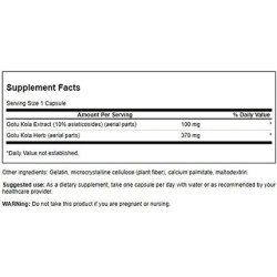 Swanson Gotu Kola Standardized 100mg 120 Capsules