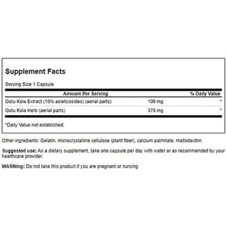 Swanson Gotu Kola Standardized 100mg 120 Capsules