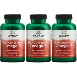 Swanson High Concentrate Omega-3 Fish Oil Essential Fatty Acids 120