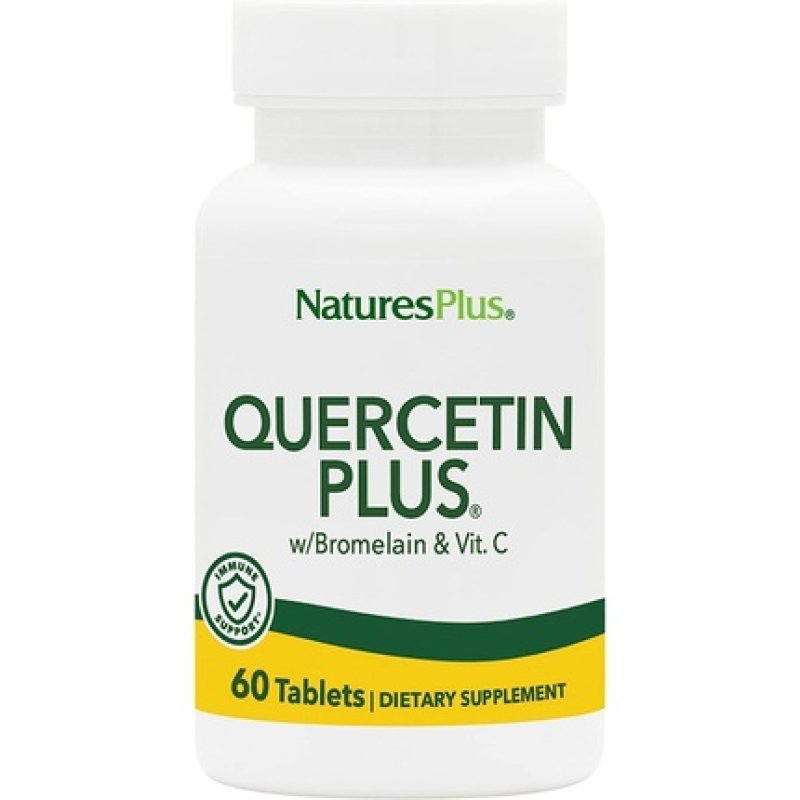 NaturesPlus Quercetin Plus with Vitamin C and Bromelain 650mg 60 Vegetarian Tablets - 30 Servings