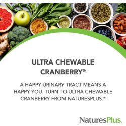 NaturesPlus Ultra Chewable Cranberry Love Berries 90 Vegetarian Tablets 400mg