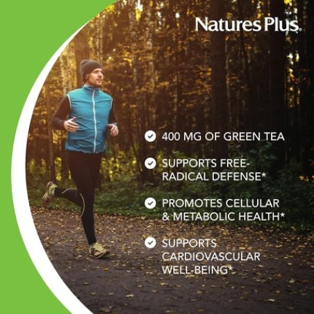 NaturesPlus Herbal Actives Chinese Green Tea 60 Vegan Capsules 400mg