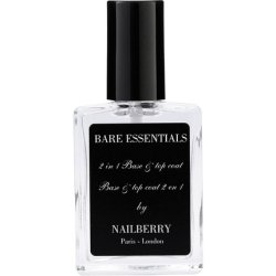 Nailberry Bare Essentials 2 in 1 Base and Top Coat 15ml Adhering High Shine Protects against Fading Discolouration