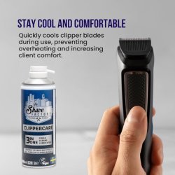 The Shave Factory Clippercare Spray Efficient Hair Clipper Care - 3in1 Spray Clear