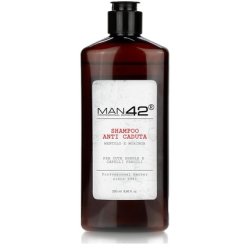 Man 42 Hair Loss Shampoo for Weak Skin and Brittle Hair with Menthol and Moringa 250ml