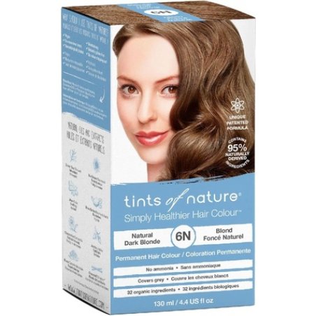 Tints of Nature Organic 6N Natural Dark Blonde Conditioning Permanent Hair Colour 130ml