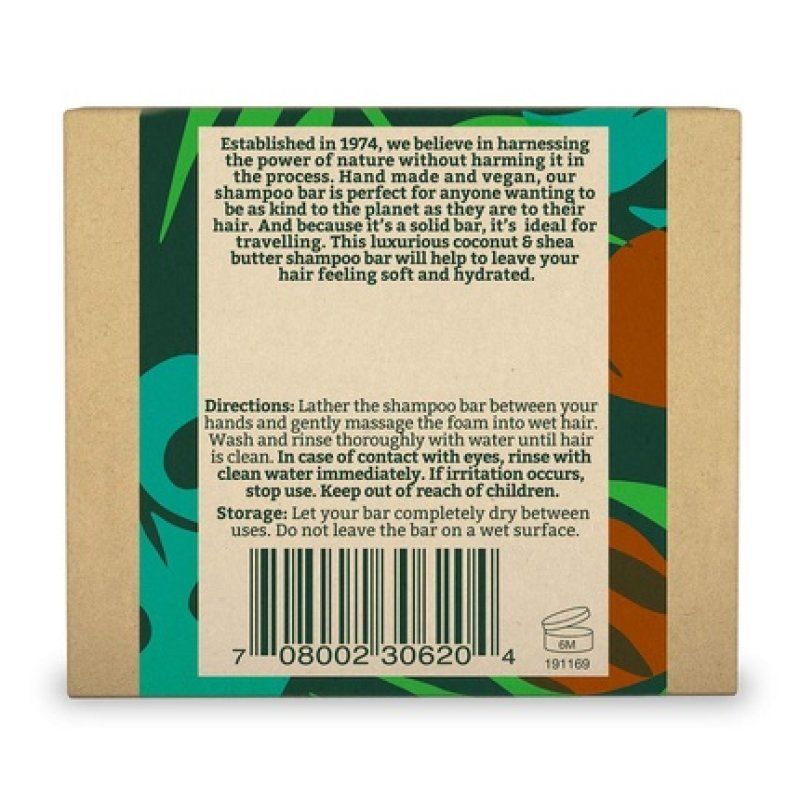 Faith in Nature Natural Coconut & Shea Butter Hair Soap Moisturizing Vegan and Cruelty-Free 85g