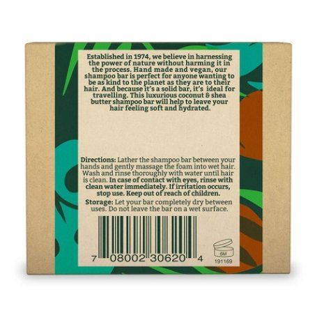 Faith in Nature Natural Coconut & Shea Butter Hair Soap Moisturizing Vegan and Cruelty-Free 85g