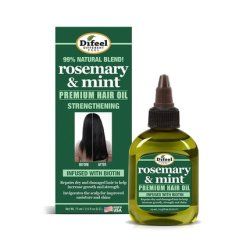 DIFEEL – Huile capillaire Romarin & Menthe à la biotine – 75 ml (2,5 oz)