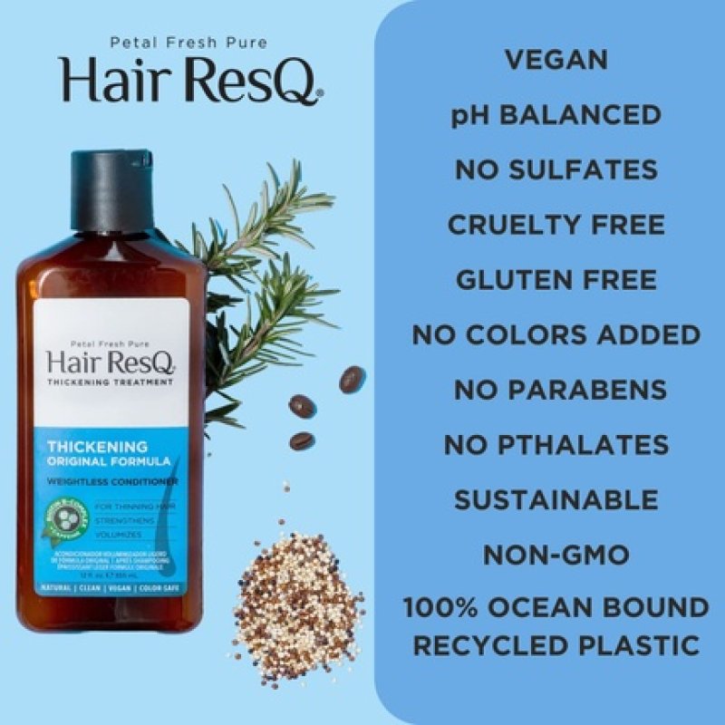 Petal Fresh Hair ResQ Natural Thickening Growth Weightless Conditioner 12 fl oz - Normal Hair