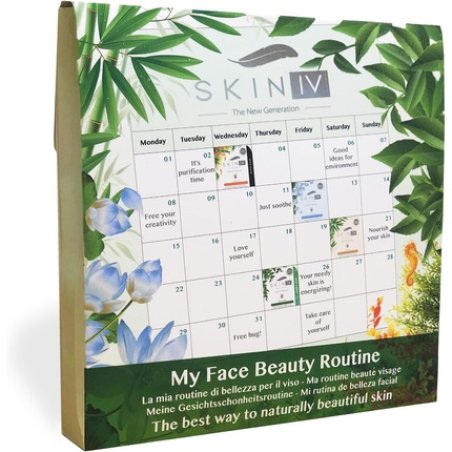 Skin IV Korean My Face Beauty Routine Kit Black Seaweed Lotus Flowers Bamboo & Bubble Green Tea Face Mask 174g