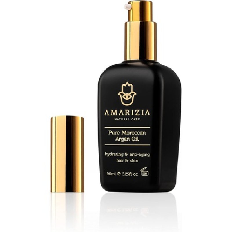 AMARIZIA Pure Argan Oil from Morocco 100% Organic Cold Pressed Vegan Cruelty-Free Hair Moisturizer for Skin Face Beard