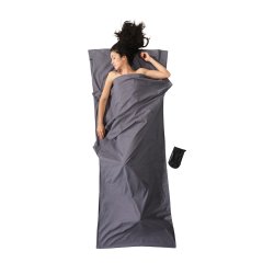 Cocoon Cotton Sleeping Bag Travel Sheet - Cotton - Print Elephant Dark Grey