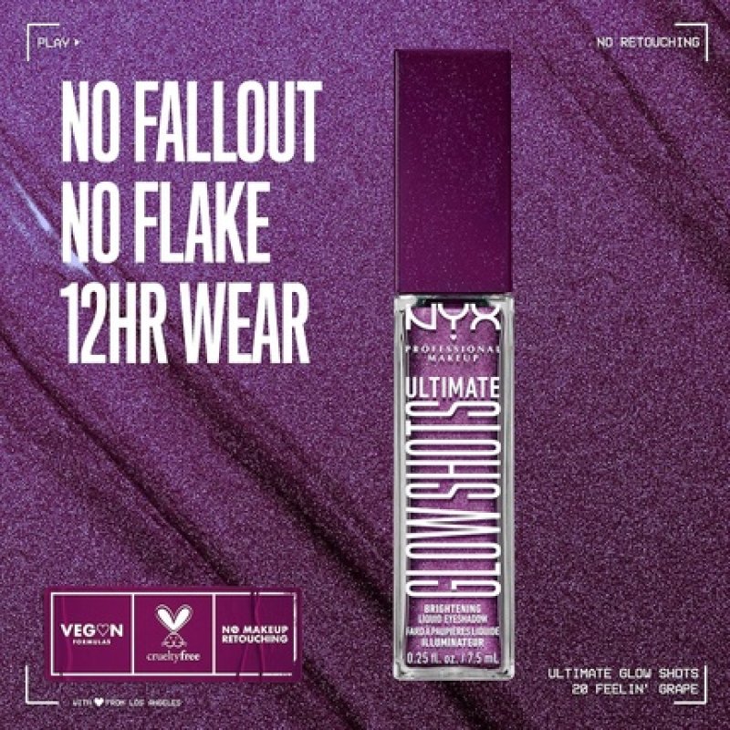 NYX PROFESSIONAL MAKEUP Ultimate Glowshots Vivid Rich Feelin' Grape 0.25 Fl Oz