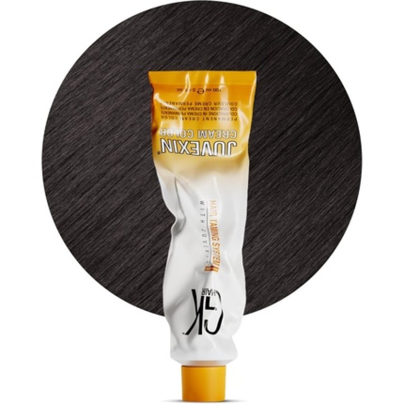 GK HAIR Global Keratin Professional Hair Color Cream Tube 3.4 Fl Oz 100ml Iced Chestnut 5.91 Light