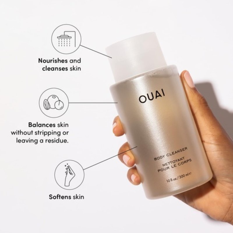 Ouai Body Cleanser Dean Street Foaming Body Wash with Jojoba Oil and Rosehip