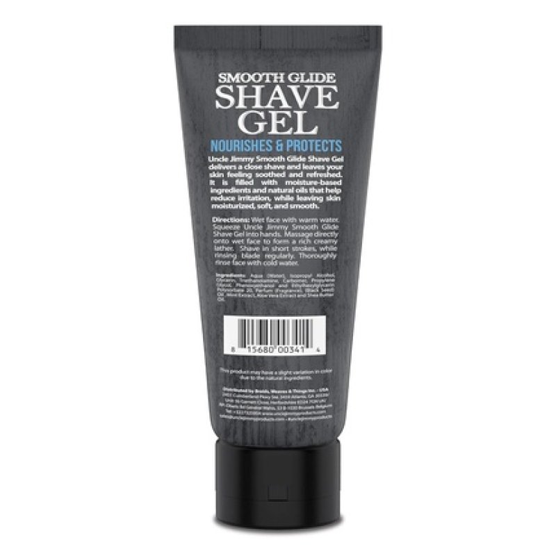 Uncle Jimmy Smooth Glide Shave Gel for Men with Sensitive Skin
