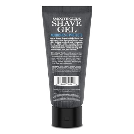 Uncle Jimmy Smooth Glide Shave Gel for Men with Sensitive Skin