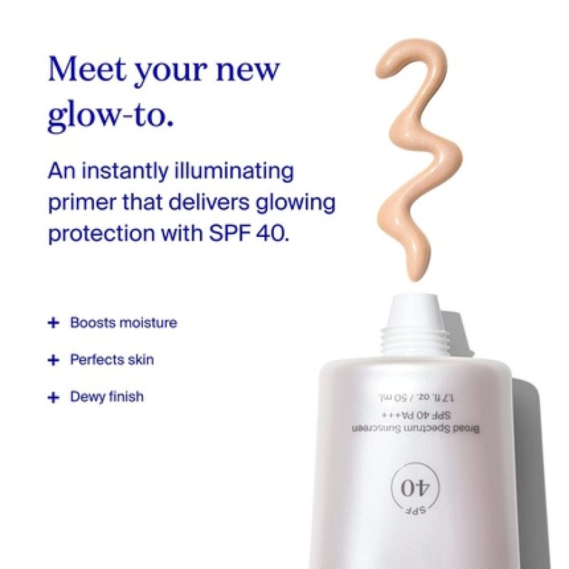 Supergoop! Glowscreen SPF 40 Glowy Primer Broad Spectrum Sunscreen 1.7 fl oz