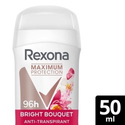 Rexona Maximum Protection Deodorant Stick Bright Bouquet Antiperspirant with 96 Hours Sweat and Body Odor Protection