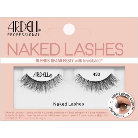 Ardell Naked Lash 433 Black False Eyelashes Subtle Natural Lightweight Volume - Vegan-Friendly