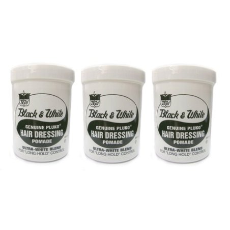 Black and White Genuine Pluko Hair Dressing Pomade 200ml