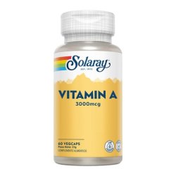 Solaray Vitamin A 3000 Micrograms 60 Vegetable Capsules