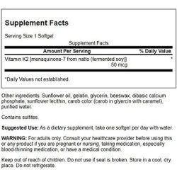 Swanson Natural Vitamin K2 50mcg 30 Softgels