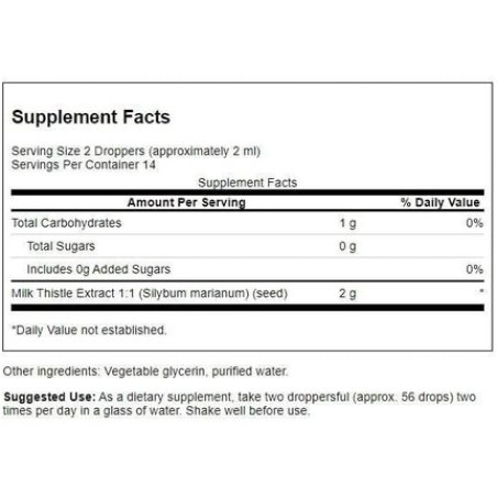 Swanson Milk Thistle Liquid Extract Alcohol & Sugar Free 1 Fl Oz 29.6ml