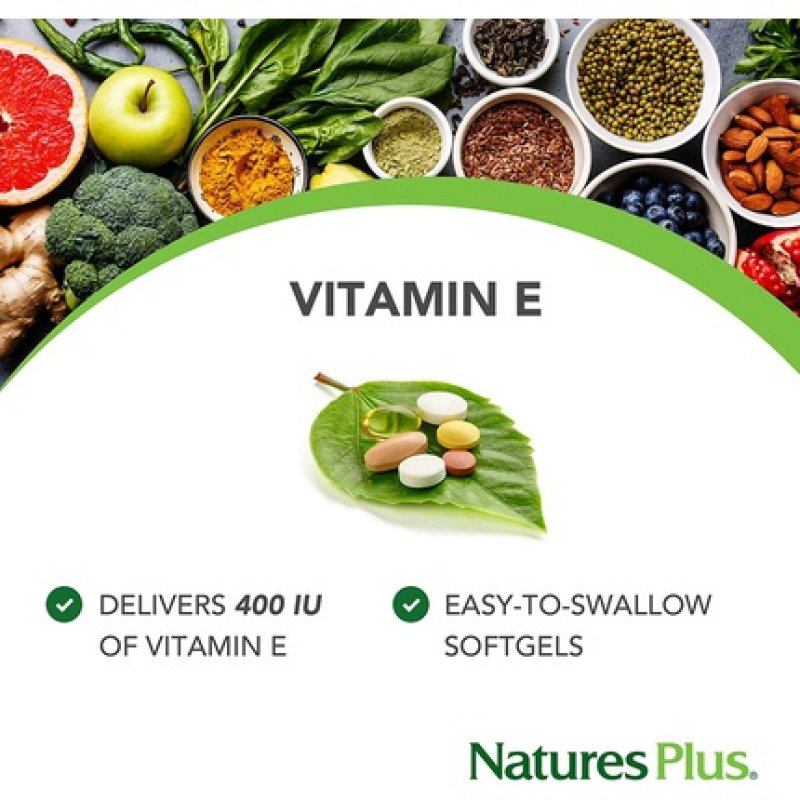 Nature's Plus Vitamin E Mixed Tocopherols 400 Iu Softgel 60
