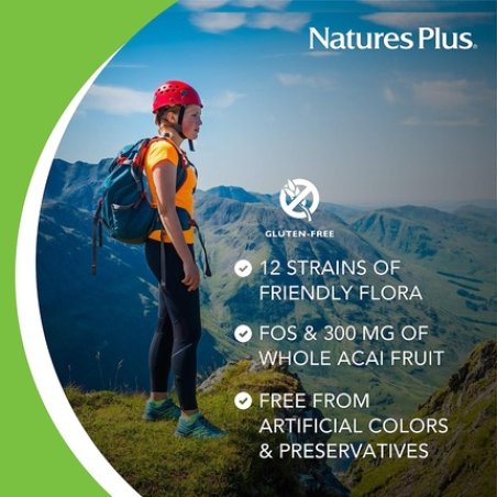 NaturesPlus Ultra Probiotics Maximum Strength Digestive Supplement 60 Vegetarian Capsules