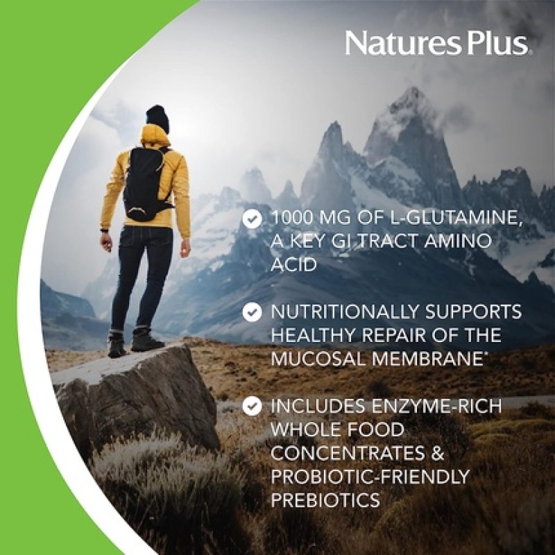 NaturesPlus GI Nutra Total Digestive Wellness Probiotics Supplement with Prebiotics, Digestive Enzymes, Calcium and
