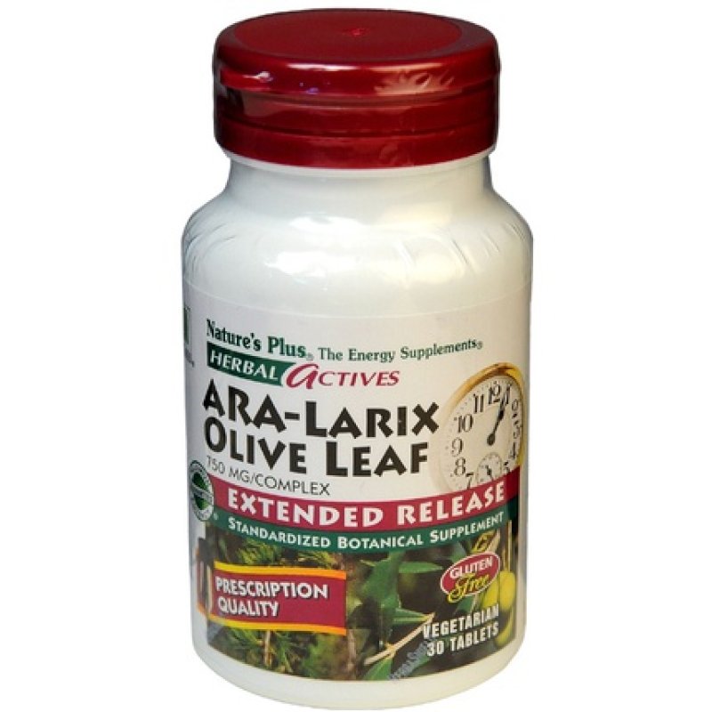 Natures Pl Ara-Larix Olive Leaf 30 Comp