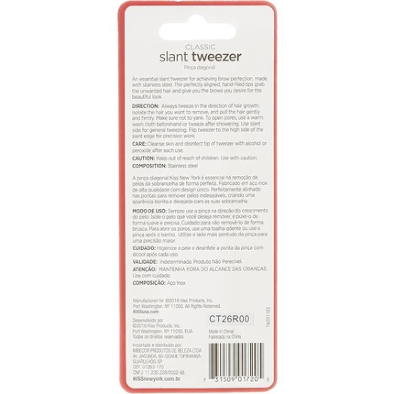 Kiss Deluxe Tweezer Slant Tip TWZ01