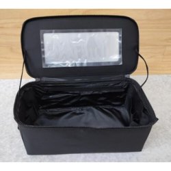 M·A·C Carry All Makeup Travel Bag with Mirror and Strap Black Nylon 11.5" x 5" x 6"