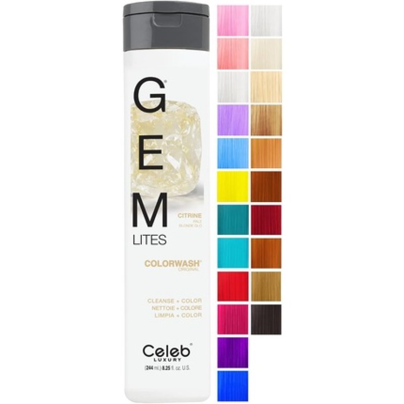 Celeb Luxury Gem Lites Semi-Permanent Colourwash Shampoo Blonde - Citrine 240ml