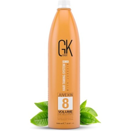 Global Keratin GK HAIR Professional Hair Creme 8 Volume Developer 1000ml for Hair Coloring Bleach - High-Performance