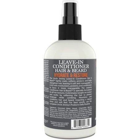 Uncle Jimmy Men's Hair & Beard Leave-In Conditioner 8oz