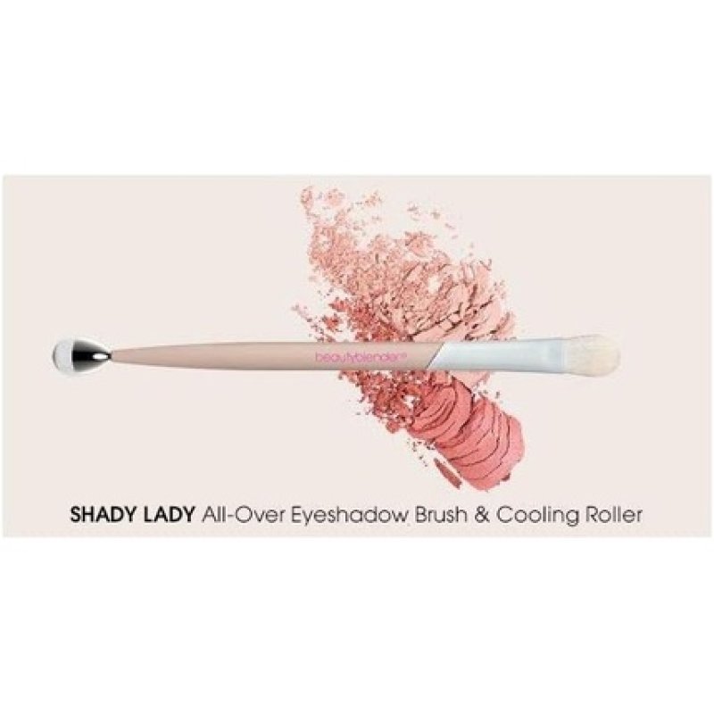 Beautyblender Shady Lady All-Over Blending Eyeshadow Brush and Cooling Anti-Puff Eye Roller for Dark Circles